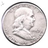 1952 D FRANKLIN HALF DOLLAR VF
