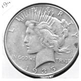 1935 PEACE DOLLAR VF