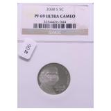 2008 S NGC PF69UC JEFFERSON NICKEL