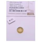 2026 NGC PF69UC ALDERNEY GOLD 5 $  .5 GRAM .999 GO