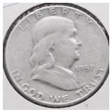 1951 S FRANKLIN HALF DOLLAR F