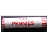 1925  GEM RED ROLL OF LINCOLN CENTS