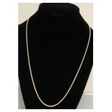 10K GOLD ROPE NECKLACE  20" 2.36 GRAMS