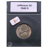 1948 D SUPURB GEM JEFFERSON NICKEL