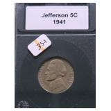1941 GEM PROOF JEFFERSON NICKEL