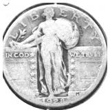 1928 S STANDING QUARTER VG