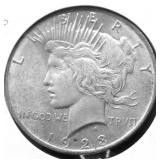 1923 PEACE DOLLAR AU