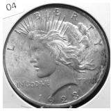 1923 CHOICE BU PEACE DOLLAR