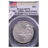 2025 S PCGS MS70 MARINE CORPS