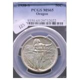 1938 S PCGS MS65 OREGON HALF DOLLAR