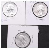 3 SILVER QUARTERS