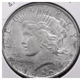 1922 PEACE DOLLAR XF