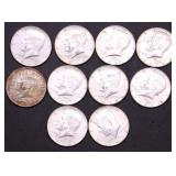 10 40 % SILVER HALF DOLLARS