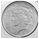 1922 PEACE DOLLAR AU