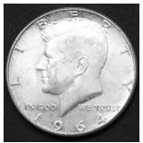 CHOICE BU 1964 KENNEDY HALF DOLLAR