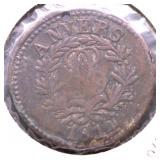 1814 FRANCE 10 CENTS HOLE G