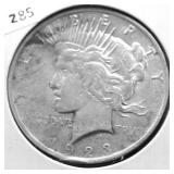 1923 PEACE DOLLAR VF