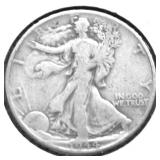 1944 WALKING HALF DOLLAR F