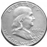 1954 FRANKLIN HALF DOLLAR VF