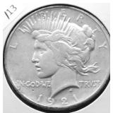 1921 PEACE DOLLAR XF PQ