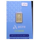 2.5 GRAM .9999 GOLD BAR