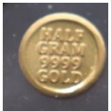 HALF GRAM .999 GOLD ROUND