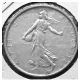 1963 FRANCE SILVER 32 FRANCS AU