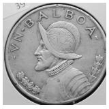 1934 PANAMA SILVER BALBOA XF