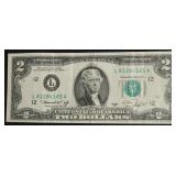 TWO DOLLAR FEDERAL RESERVE NOTE AU