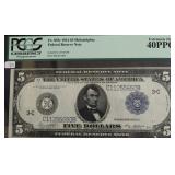 PCGS XF 40 PPQ 5 $ FEDERAL RESERVE NOTE