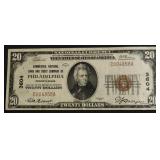 1929 CNNB PHILIDELPHIA 20 $ NATIONAL CURRENCY VF