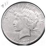 1923 S PEACE DOLLAR VF