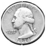 1936 S WASHINGTON QUARTER F