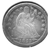 1853 O SEATED DIME VF
