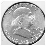 1960 GEM BU FRANKLIN HALF DOLLAR