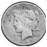 1924 S PEACE DOLLAR VG