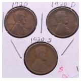 1920 P D S LINCOLN CENT SET