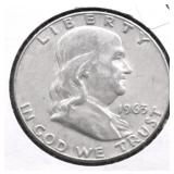 1963 D FRANKLIN HALF DOLLAR VF