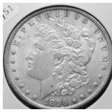 1896 MORGAN DOLLAR AU
