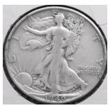1940 S WALKING HALF DOLLAR VF