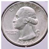1944 GEM BU WASHINGTON QUARTER