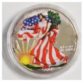 2000 COLORIZED SILVER EAGLE W BOX