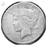 1923 S PEACE DOLLAR VF