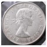1964 CANADA SILVER 50 CENTS AU