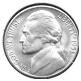 1951 S SUPURB GEM JEFFERSON NICKEL