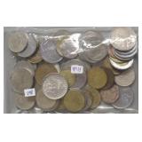 BAG OF FOREIGN COINS