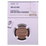 2025   NGC  1C  MS65  RD  PENNY