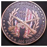 1 OZ  .999  COLORIZED COPPER ROUND