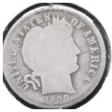 1908 O BARBER DIME AG
