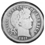 1911 BARBER DIME VG